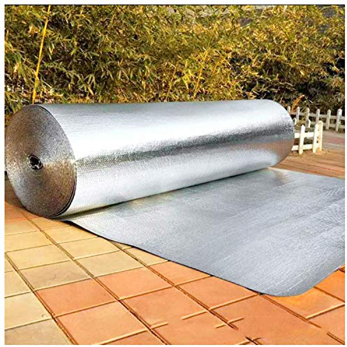 DIWAL Selbstklebend Wärmedämmung Alu-Blasenfolie Solierfolie Für Fenster, Auto, Camping Oder Pool Isolierfolie Dämmfolie Heizkörper Für Dächer Wände Und Böden Wärmehaltung (Size : 1mx5m)
