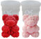 Moules en silicone ours 3D,MINI moule à bougie ours rose,moule à bougie ours fleur, moules à couler,DIY cadeaux d'anniversaire,moules à savon,moules à plâtre,bougies parfumées Décoration de gâteaux
