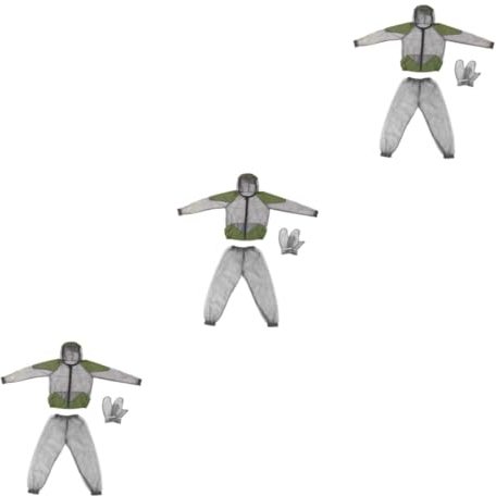 CLISPEED Kostüm 3 Sets Anzug Hemd Mesh Sonnenschutz Kleidung