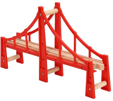 VILLCASE Holzschienen-set Für Eisenbahnspielzeug Mit Gleisen Und Eisenbahnbrücke Diy Holz-hochbrücke Überführungsmodellspielzeug Für Junge Mädchen