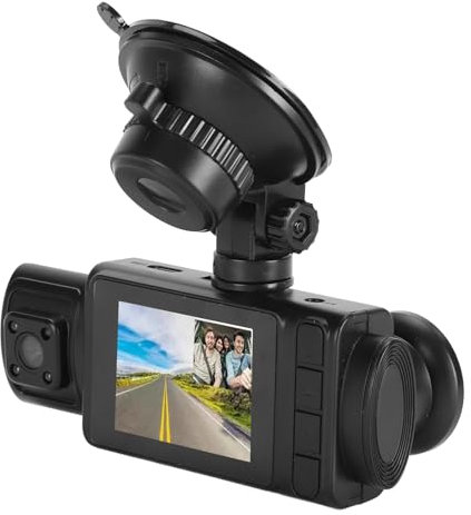 Dash Cam, 3 Channel Dash Cam with 64G SD Card, 1080P Dash Cam Front and Inside, 170° Front Camera, 1080P, 4800P Two Way Triple Car Camera, IR Night Vision, 24 Hours Parking Mode