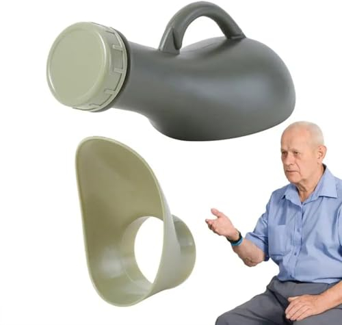 Urinoir Unisexe Portable, Bouteilles d'Urine pour Hommes et Femmes, Bouteille d'Urine d'Urgence 1L, Pour Camping, Voiture, Voyage, Caravane, Enfants et Personnes âgées (1pcs)