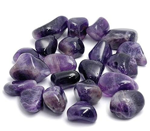 Vediknectar® Kristall Trommelsteine Feng Shui Amethyst Chakra Stein Home Office Dekor Reiki Kollektion Handgeschnitzter Reiki Taschenstein Glücksbringer Prunkstück Kieselstein Dekor