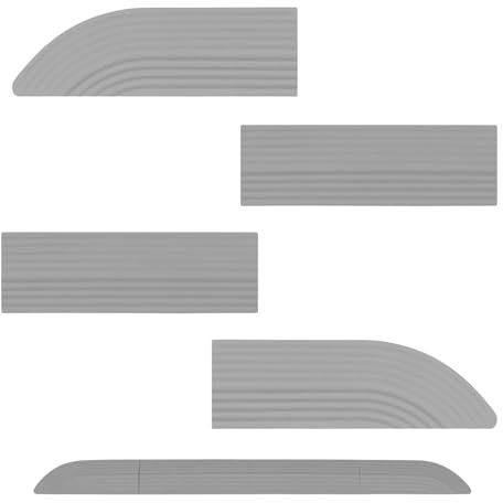 rutschfeste Saugroboter Türschwellenrampe, Türschwellenrampe Saugroboter, Türschwellenrampen aus TPE-Material, Rampe Saugroboter Kletterhilfe Anpassbare Länge, für Staubsaugroboter (Grau, 68,6 cm)