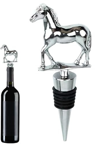 CutitiUU Wine Bottle Stopper Horse Head Wine Stopper Bottle Stoppers for Wine Champagne Reusable Bottle Saver Wine Accessory Wine Gifts Birthday Gifts for Men and Collectibles Enthusiasts