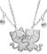 TPZORJX 2 pcs collier pendentif chat assorti filles collier d'amitié chat en acier inoxydable,Meilleurs amis,collier pendentif sœurs cadeau de bijoux d'amitié,pour amis,amoureux,cadeau saint valentin