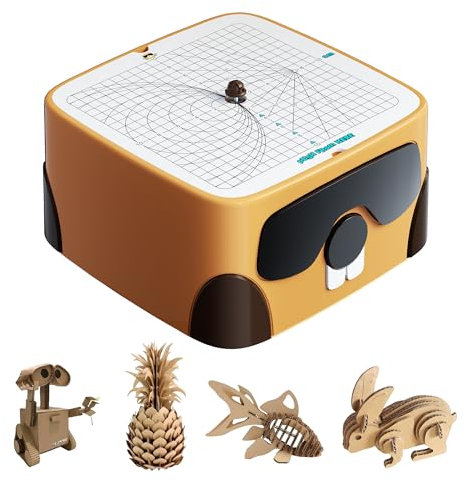 BEAVERBOT Cardboard Cutter for Kids, Safe DIY Cardboard Construction Tool Kit, Educational Craft Toy for 4+ Boys and Girls, for Creativity Projects 3D Models