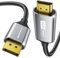 SWITCHFLUX Active DisplayPort to HDMI Cable 3Ft (4K@60Hz,1440P/2K@120Hz) Uni-Directional Display Port 1.2 to HDMI 2.0 Braided Cord,DP to HDMI Compatible with AMD,NVIDIA,Desktops,and Gaming Monitors