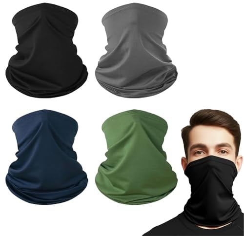 Alfven Multifunción Bandana, 4 Tubular Pañuelo Unisex Braga Cuello Hombre Mujer Pañuelos Cabeza Elástica Para correr Senderismo Ciclismo Motociclismo