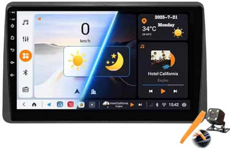 M6 pro3,YLOXFW Autoradio Android 15.0 Navi 2 DIN Stereo für Duster HM 2/Arkana 1 2019-2023 Sat GPS Navigation 10 Zoll Cartablet DVD Multimedia Player FM BT Receiver mit Carplay 4G 5G WiFi