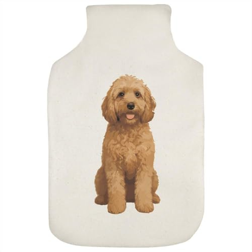 Azeeda 'Cockapoo Dog' Hot Water Bottle Cover (HW00044012) | Soft Fabric Case for Bedtime, Winter Warmth, Home and Gifts
