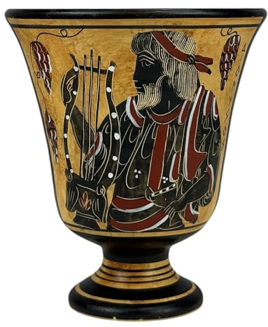 Coppa di Giustizia Greedy/Tantalo di Pitagora - Ceramica greca - Fatto a mano e dipinto a mano in Grecia Antico Greco Scienza & Mitologia Regalo
