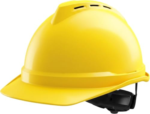MSA V-Gard 500 Bauhelm - Schutzhelm mit Belüftung für Baustelle & Industrie - bequemer Helm nach DIN EN 397 für die Arbeit