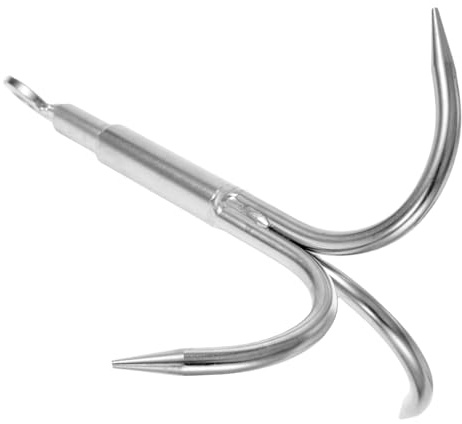 ADOCARN Rampino in Metallo Inossidabile a 3 Artigli Resistente alla Corrosione, Compatto per Ancoraggio Barche e Campeggio Outdoor