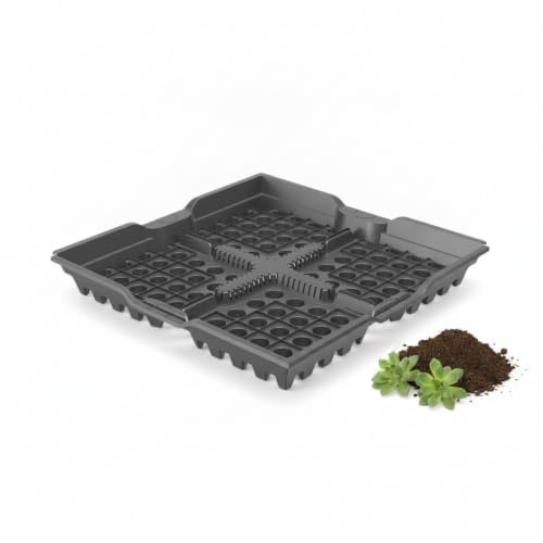 JISADER Modular Rooftop Garden Planter Box for Roof Greening DIY Green Roof Tray for Vegetables, Flowers, Fruits, Lightweight Easy Assembly for Roof Decks, Plaza Decks, Terrace, 50x50x7cm