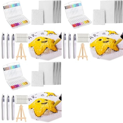 Akfldms 30x Magic Puffy Paint,3D Drawing Magic Canvas Sponge,Foam Texture Painting Kit,Puffy Popcorn Drawing Texture Painting
