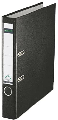 Leitz Mini Lever Arch File Plastic 52mm Spine A4 Black Ref 1015-95 [Pack of 10]
