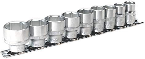 Sealey Ak2761 Socket Set 9Pc 3/8Sq Drive 6Pt Walldrive Imperial