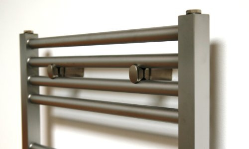 Badheizkörper Design Edelstahl 2, HxB: 121 x 60 cm, 811 W MADE IN GERMANY Szagato Handtuchheizung Handtuchwärmer Design Heizkörper Mittelanschluss Bad vertikal moderner Rohrheizkörper gerade Rohr