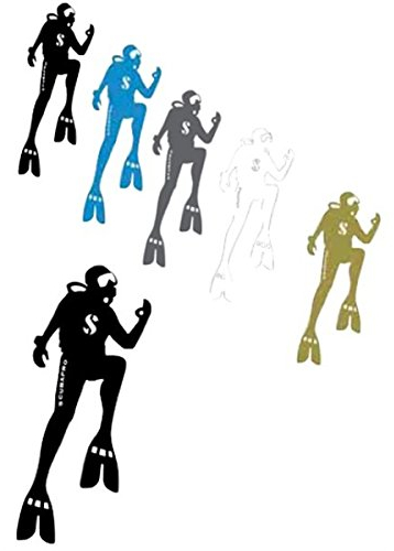 SCUBAPRO Taucheraufkleber, Schwarz, PVC, Klassisch, Aufkleber, Sticker, Tauchen, Outdoor