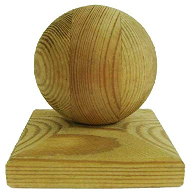 Pfostenkugel aus imprägniertem Leimholz für Pfosten 9x9 cm