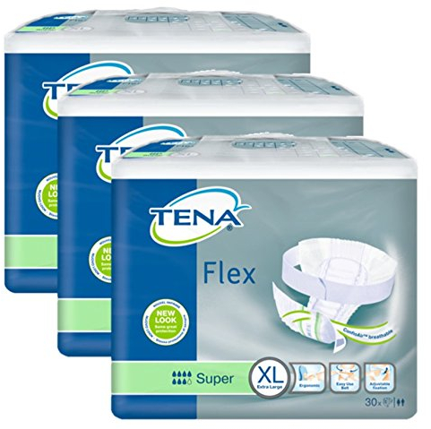 Tena® Flex Super XL, Karton mit 90 Windeln mit Gurt
