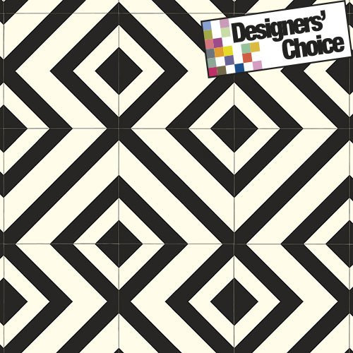Sagres Black Diamond Tile Design Vinyl Flooring | Foam Backed | Bubblegum & Liquorice Range (2m x 2m)