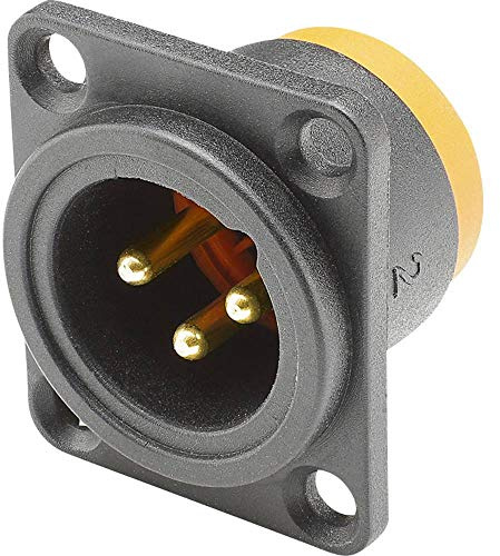 Hicon HI-X3DM-HD-B XLR Connector Flange Plug Number 3 Black