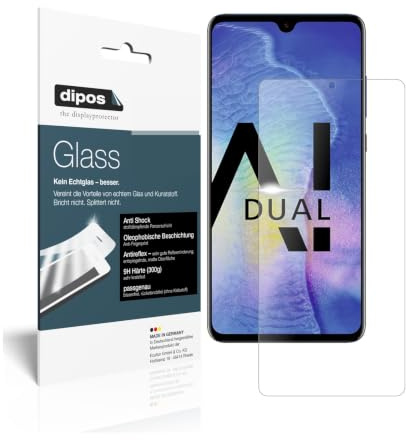 dipos 2x Displayschutzfolie 9H matt für Huawei Mate 20 | Antireflex, entspiegelnd, bricht und splittert nicht, kein Echtglas, Anti-Shock, kratzfest, blasenfrei, selbstklebend