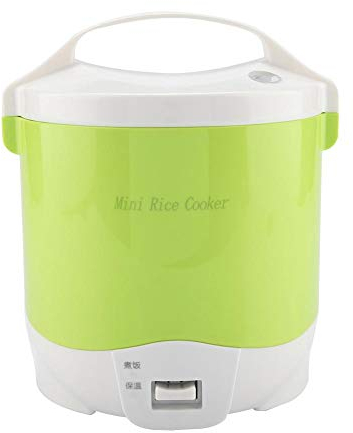 Mini fiambrera del camión del coche del vapor del hervidor de arroz de 24V 180W 1.6L para el arroz, la sopa, las gachas de avena y mantener caliente(Green)