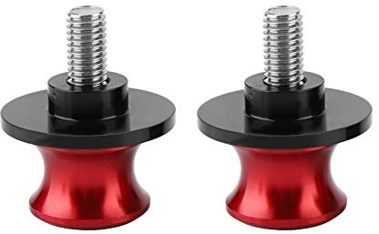 Soportes De Brazo Oscilante CNC Para Moto 6mm 2 Piezas Sliders Stand Bobbins Traseros Rojo Fijación Estable Compatible Con Varios Modelos
