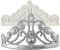 Crown Cake Topper Form Höhe 11,2 cm, Kristall