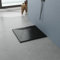 AQUABATOS SMC Duschwanne 90x90 cm 32 mm Schwarz Eckig Quadratisch Duschtasse Rutschfest Bodengleich Ebenerdig Montage Steinoptik Schieferoptik Superflach (Ablaufgarnitur nicht Inklusive)