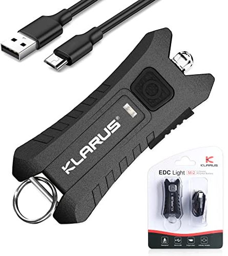klarus Mi2 Lampe torche porte-clés LED USB C rechargeable 40 lumens Petit porte-clés de poche léger alimenté par batterie Bulid-in