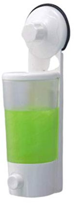 Soap dispenser Suction Cup Soap Dispenser Bathroom Wall Hanging Lotion Bottle Shower Gel Shampoo Pressing Bottle White Transparent Soap pump (Size : 350ml)