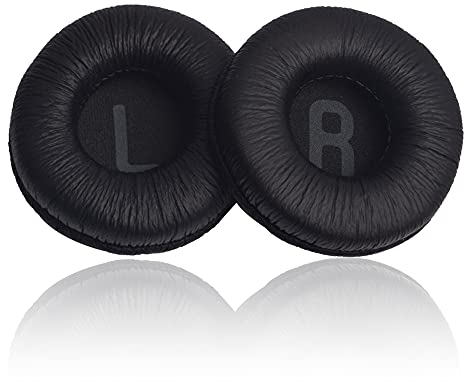 Earpads for JBL Tune 600 BTNC 500BT T450, Replacement Ear Cushion Pads with Protein Leather and Memory Foam for JBL Tune T450BT 500 JR300 Wireless Headphones, Pack of 2, Black