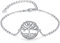 KINGWHYTE Bracelet arbre de vie en argent sterling 925 - Réglable - Cadeau pour femme, maman, fille, petite amie, 17 cm, Argent sterling