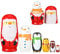 6 Pieces Beautiful Handmade Wooden Russian Nesting Dolls Santa Claus Penguin Elk Snowman Matryoshka Dolls Gift Wooden Stacking Doll Set Learning Toys for Christmas and Birthday, 6 to 1.1 Inch Tall