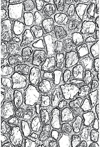 Sizzix Tim Holtz Prägeschablone mit 3D-Texturverblassung, Mini-Cobblestone von Tim Holtz, mehrfarbig, Einheitsgröße