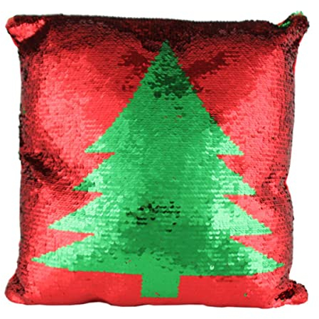 440s Deko-Kissen Tannenbaum mit Wendepailetten | IG-700001276