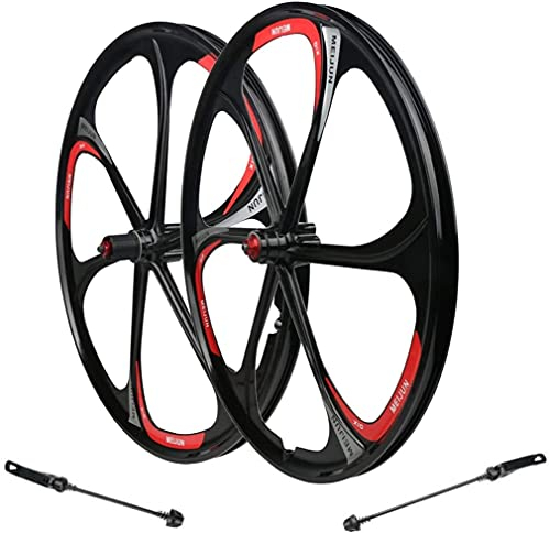 Mountainbike Laufradsatz 26 Zoll Felge Integrierter Fahrrad Laufradsatz MTB Laufräder Schnellspanner Scheibenbremse Nabe Kompatibel Kassette Schwungrad 7/