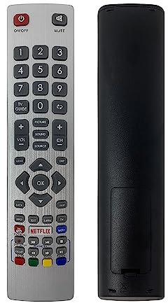 GR TV Remote Control Sharp Aquos SHWRMC0115 LED LCD SMART Television with Netflix and YouTube Buttons - Replacement Control