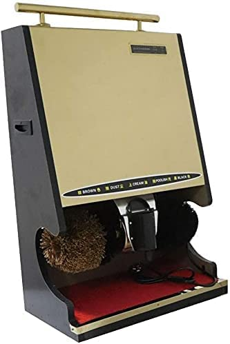 QHYXT Machine de Nettoyage de cireuse de Chaussures électrique Automatique Machine de Cirage de Chaussures de Nettoyeur de Semelle avec Brosse à Chaussures pour Usage Domestique ou Public