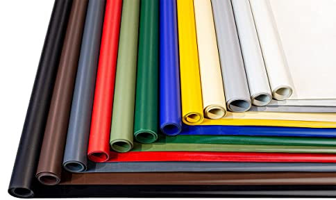 Lona de PVC para Camiones de 600 g/m², por Metros, Lona Industrial con Tejido, Mate (Azul, 3,2 m x 1 m)