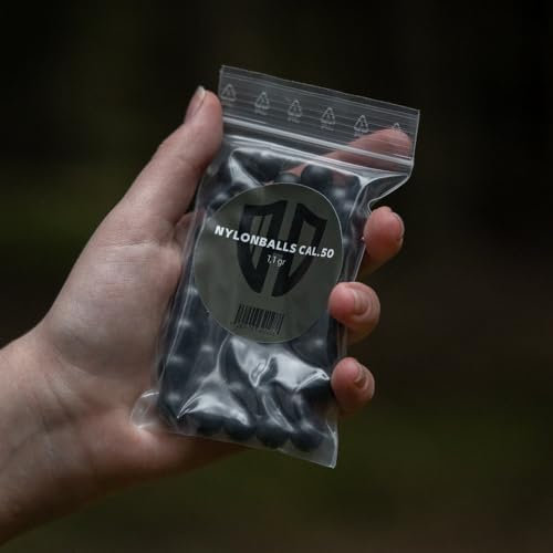 50 x Nylonballs Cal.50 | HDR-50 HDP-50 | Hartkunststoff | 1,1 Gr. | Homedefence