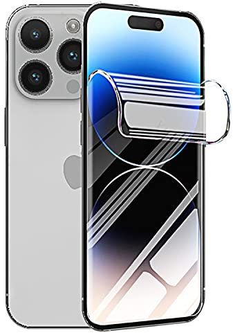 TMahhbid [2 piezas] Película de Hidrogel para iPhone 14 Pro (6.1 Pulgadas), [HD] Protector de Pantalla de TPU Suave Transparente [NO vidrio templado]