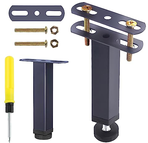 ZoneYan Pied de Lit Pied Reglable, Pied Meuble Reglable, Pied de Support de Lit, Pieds de Meubles, Pied de Sommier à Lattes,Pied de Canapé