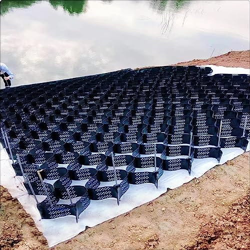 Stabilisateur de Gravier Grille De Sol En Gravier De 2 D'épaisseur, Système De Quadrillage Géologique Très Résistant Pour Les Allées, Pavés De Contrôle De L'érosion En Polyéthylène Alvéolé Pour Grand