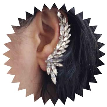 Aneneiceera Vintage Kristall Manschette Ohrringe Silber Strass Krabbler Ohrringe Cz Gepflastert Manschette Wrap Ohrringe Boho Kristall Clip Auf Ohrringe Schmuck Für Frauen Und Mädchen