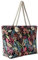 DonDon Bolso de playa grande impermeable con cremallera - Retro Flower